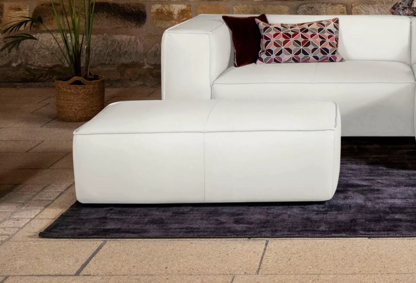 W.SCHILLIG Hocker »around-the-block«, mit eleganter Biese günstig online kaufen