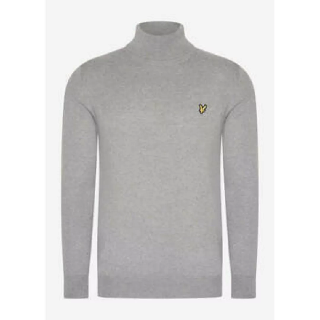 Lyle & Scott  Pullover Cotton merino turtleneck jumper - mid grey marl günstig online kaufen