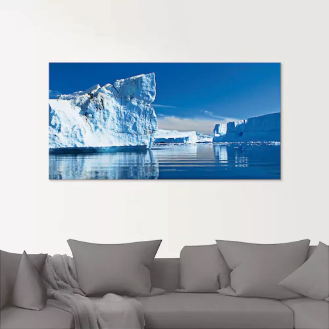 Artland Glasbild "Eisberge - Diskobucht - Grönland", Arktis, (1 St.), in ve günstig online kaufen