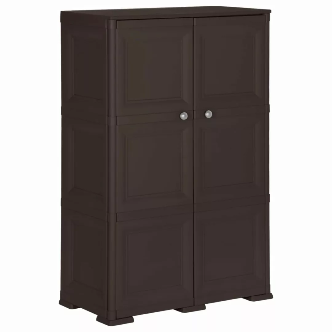 vidaXL Aktenschrank Kunststoffschrank 79x43x125 cm Holzdesign Braun günstig online kaufen