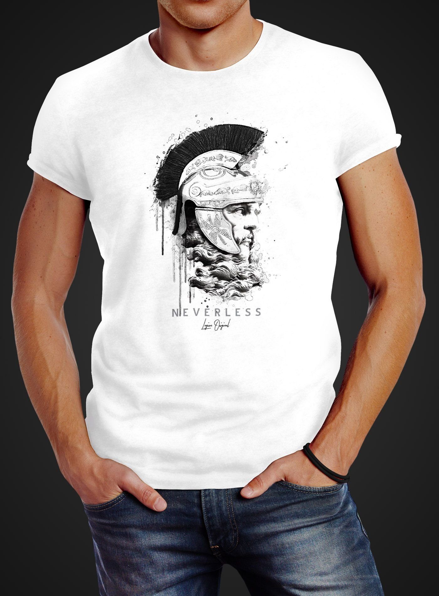 Neverless Print-Shirt Neverless® Herren T-Shirt Sparta günstig online kaufen