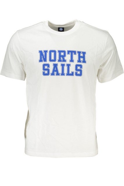 North Sails T-Shirt Weißes Herren T-Shirt mit Rundhals und Logo-Druck günstig online kaufen