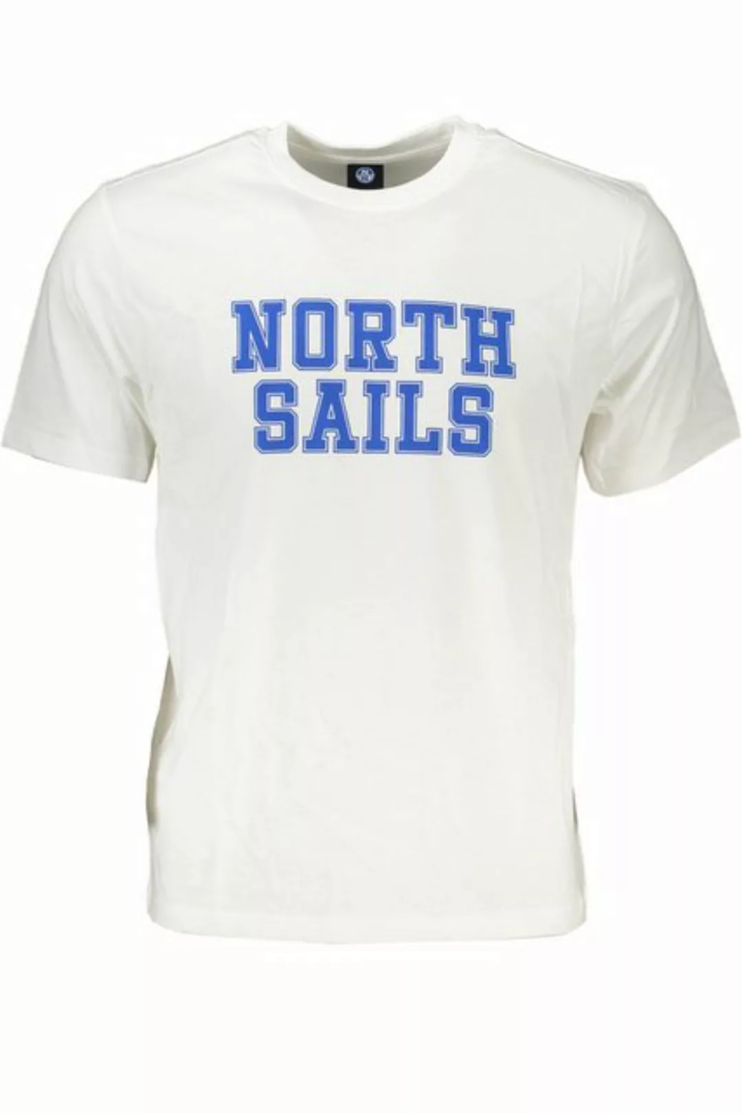 North Sails T-Shirt Weißes Herren T-Shirt mit Rundhals und Logo-Druck günstig online kaufen