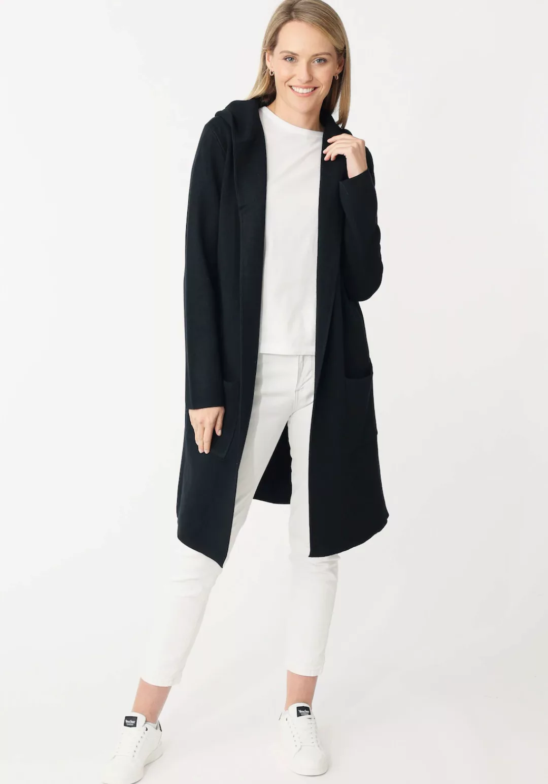 Zwillingsherz Cardigan, Kapuze, Taschen, Langarm, ohne Verschluss günstig online kaufen