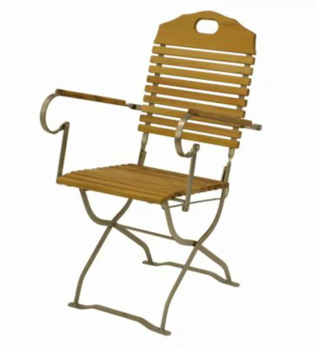 DEGAMO® Kurgarten - Sessel BAD TÖLZ, Flachstathl verzinkt + Robinie, klappb günstig online kaufen