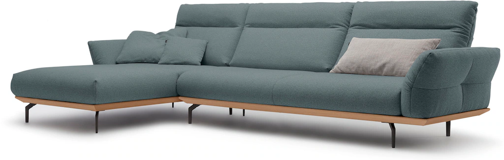 Creation BY ROLF BENZ Ecksofa "CR.460", Sockel in Eiche, Winkelfüße in Umbr günstig online kaufen