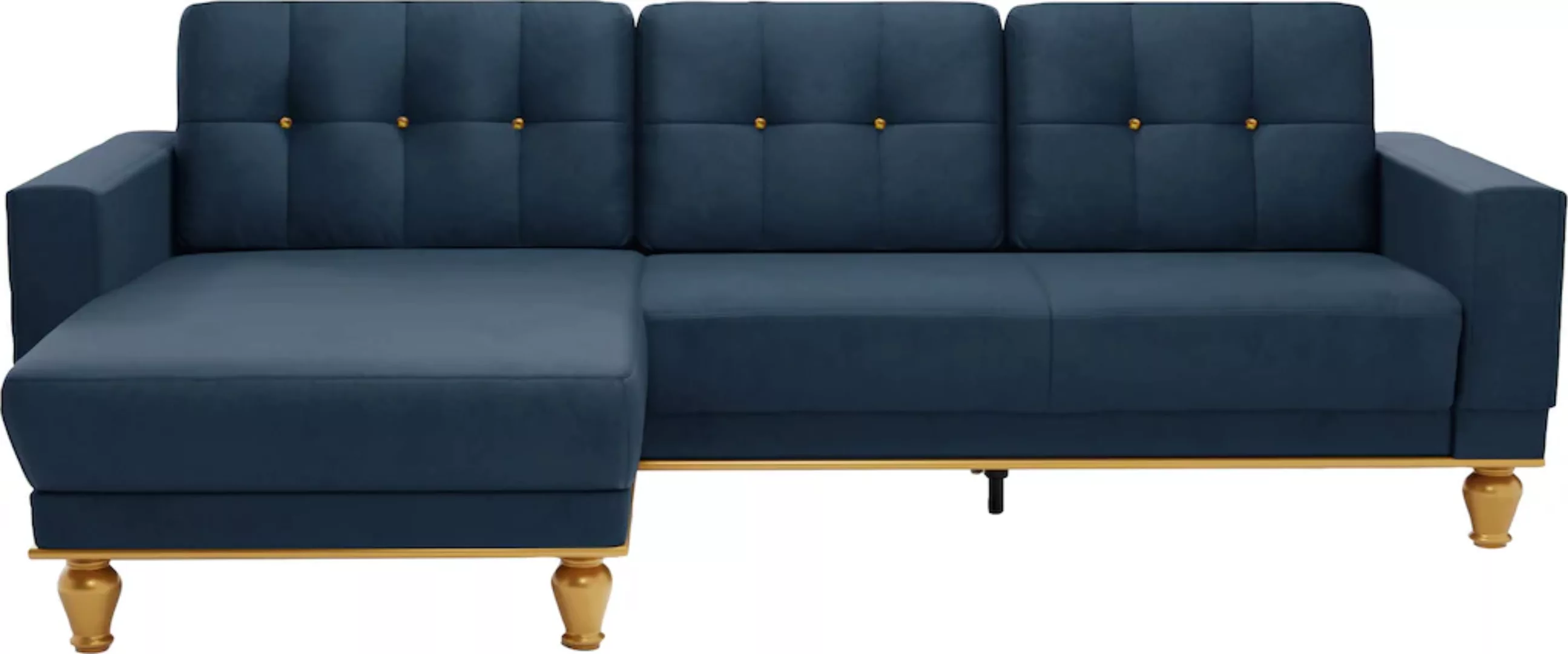 sit&more Ecksofa »Orient 5 V L-Form«, mit Strass-Stein, wahlweise mit Bettf günstig online kaufen