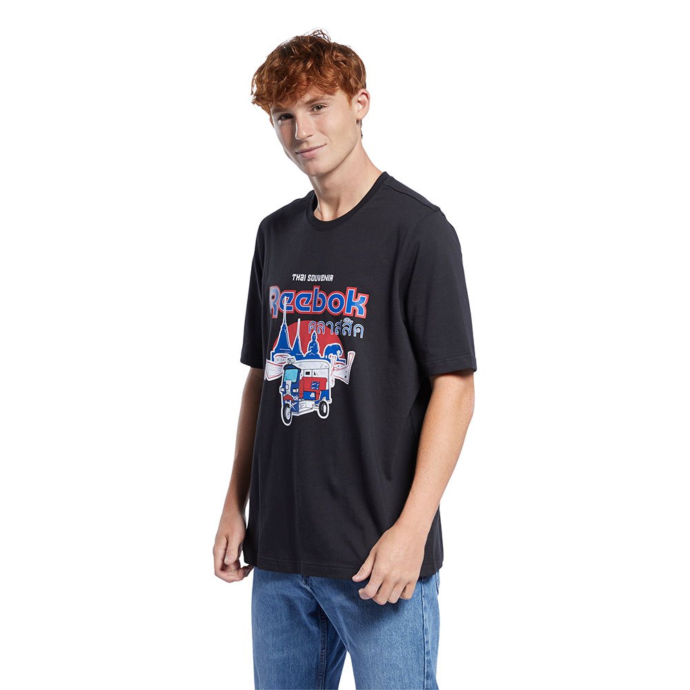 Reebok Classics Graphics Souvenir 1 Kurzärmeliges T-shirt S Black günstig online kaufen