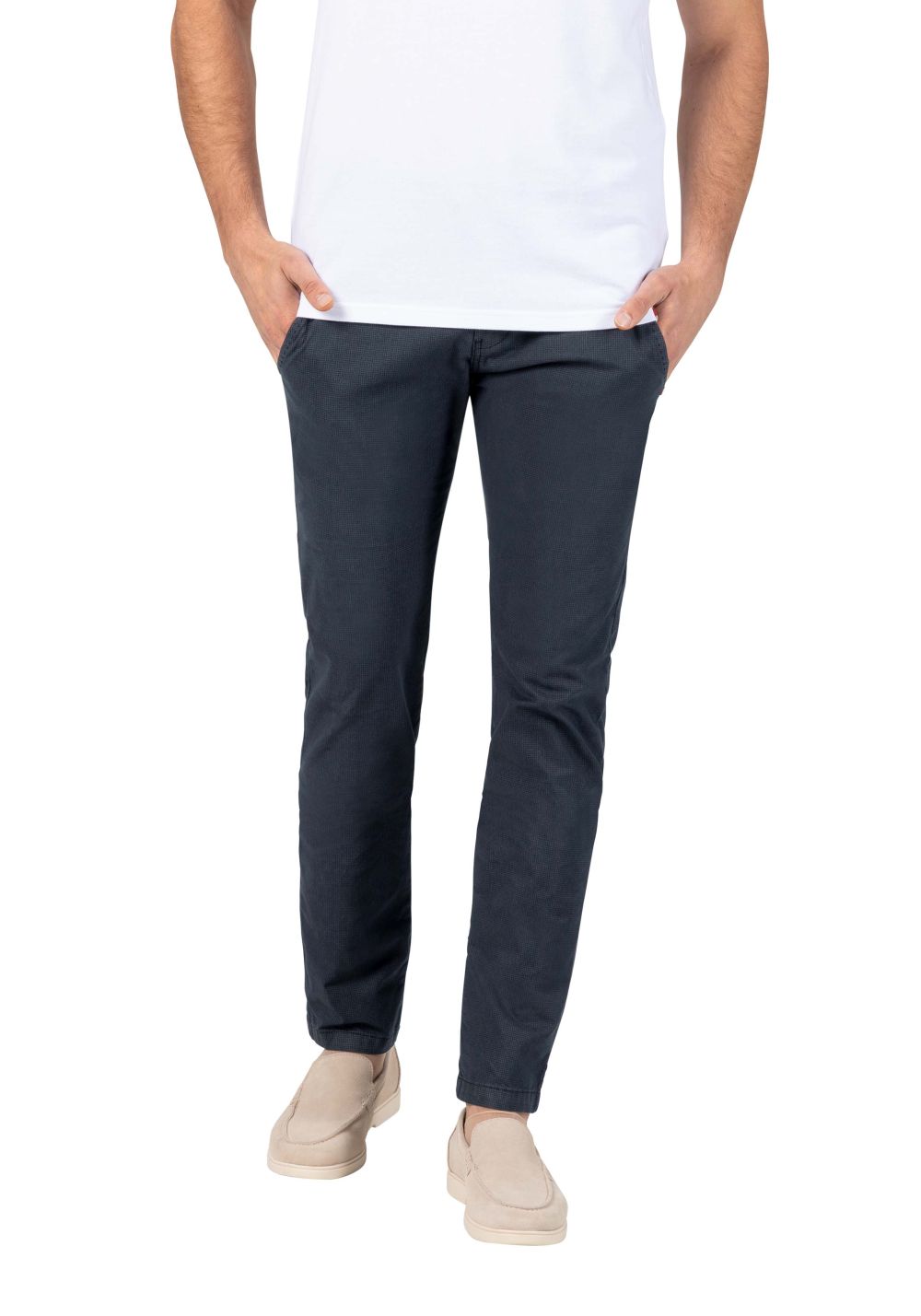 TIMEZONE Herren Chino Hose SLIM JANNOTZ Mid Waist Slim Fit - Blau Beige Gra günstig online kaufen