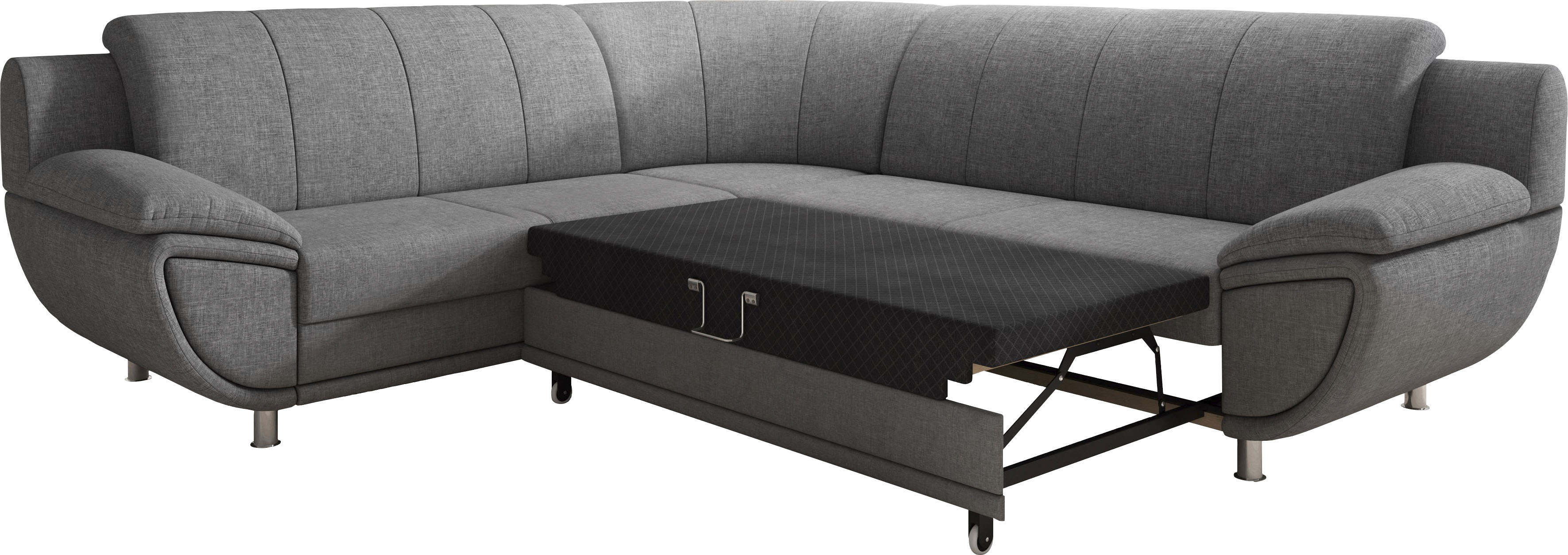 TRENDMANUFAKTUR Ecksofa "Rondo II, zeitlos & elegant, bequeme Armlehnen, L- günstig online kaufen