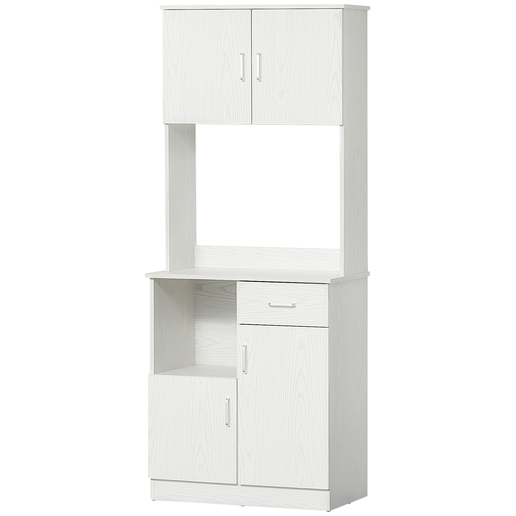 HOMCOM Küchenbuffet Küchenarmoire Mehrzweckschrank 4 Türen 1 Schublade Rega günstig online kaufen