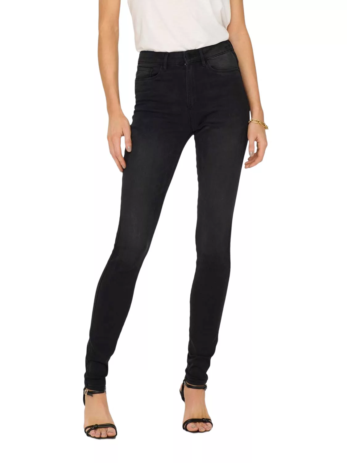 Only Damen Jeans ONLROYAL LIFE HW SK DNM BJ13963 - Skinny Fit - Schwarz - B günstig online kaufen