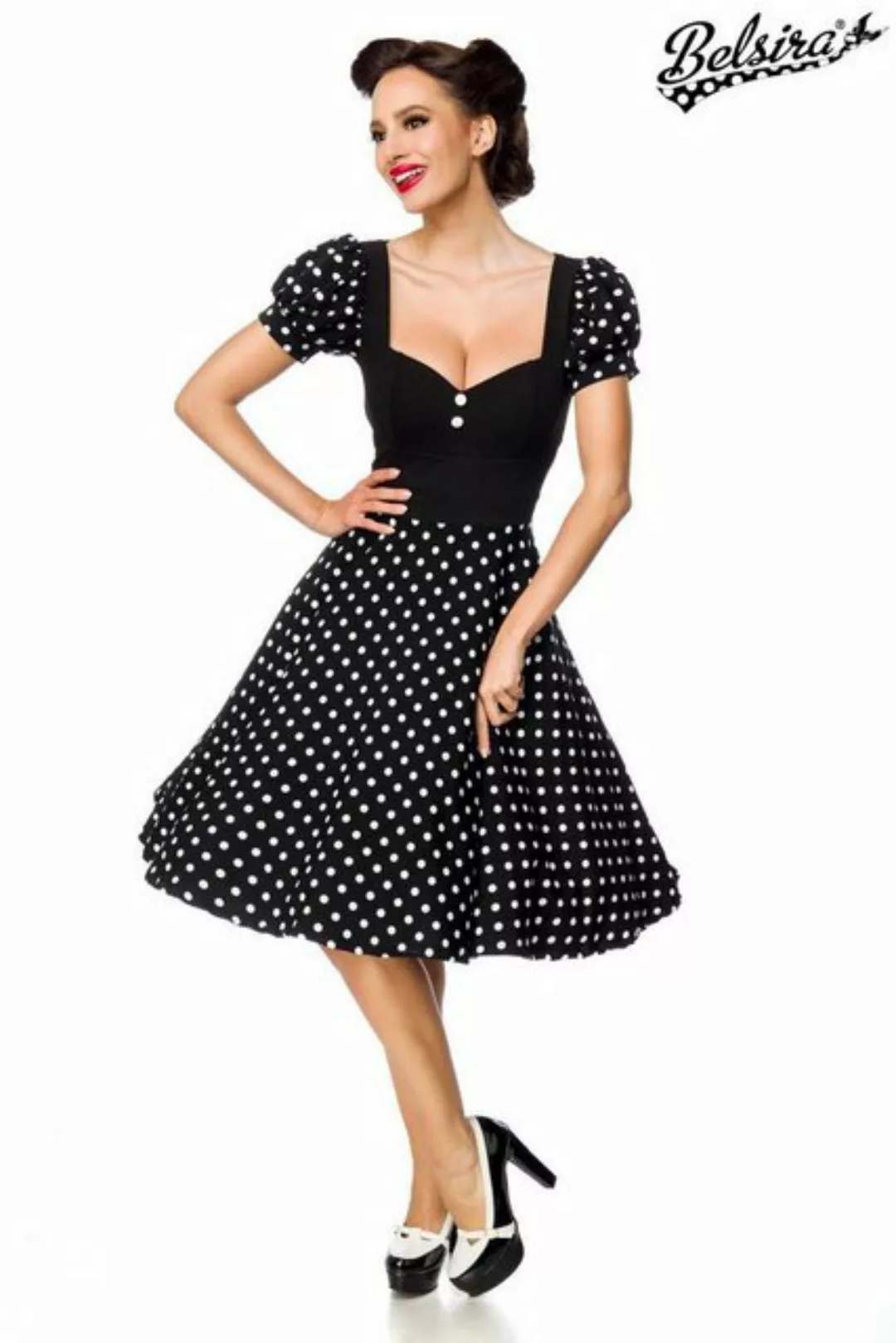 BELSIRA Trachtenkleid Belsira - Kleid mit Puffärmeln - (3XL,4XL) günstig online kaufen