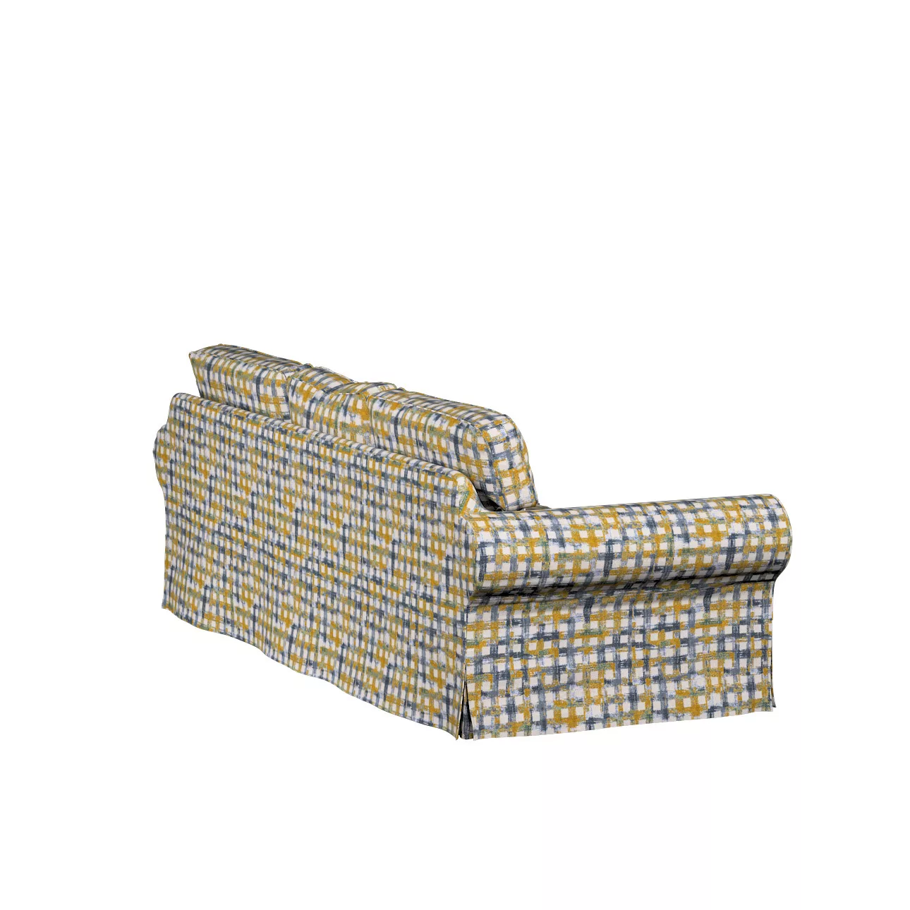 Bezug für Ektorp 3-Sitzer Sofa nicht ausklappbar, blau-gelb, Sofabezug für günstig online kaufen