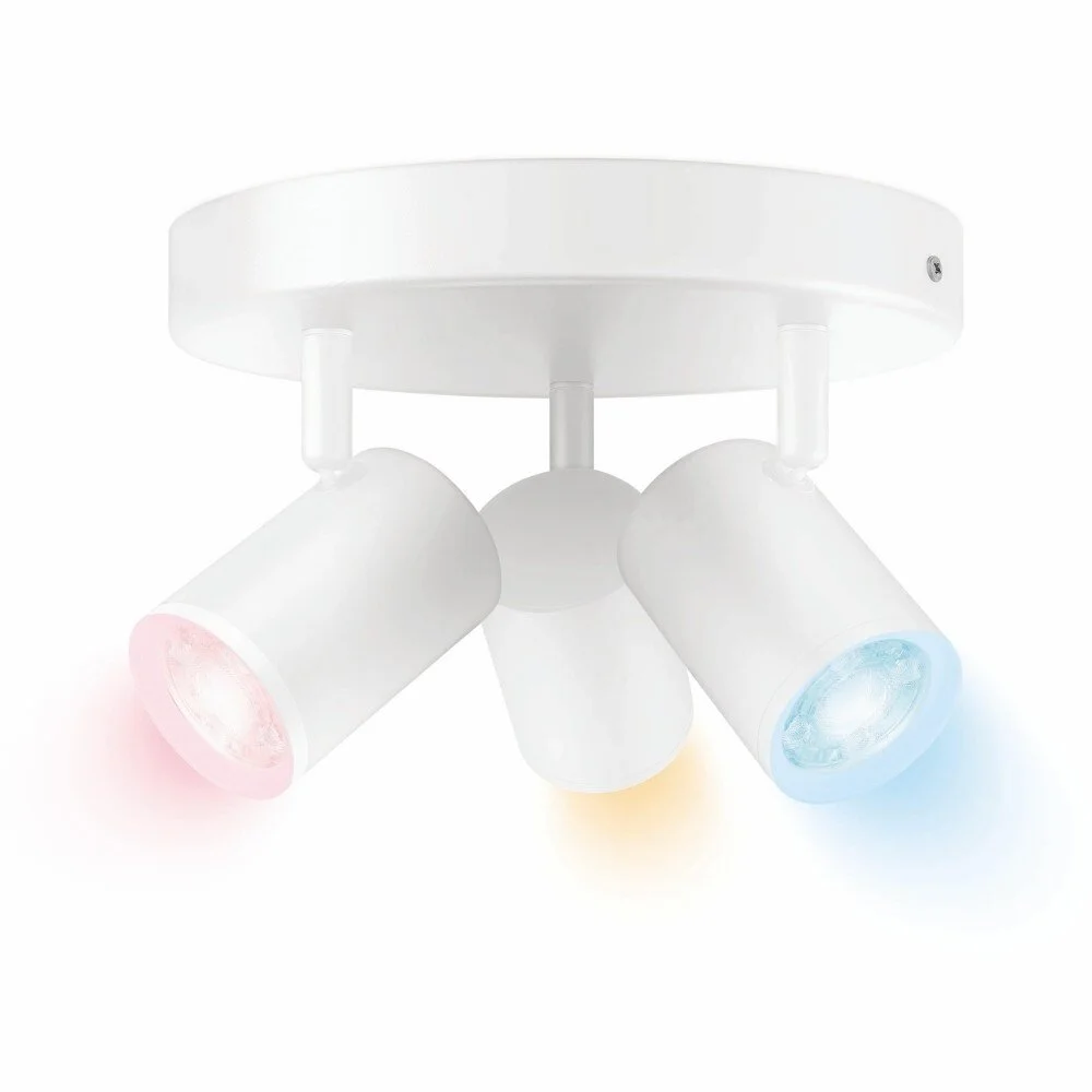 LED Deckenspot RGBW in Weiß 3x 5W 1035lm günstig online kaufen
