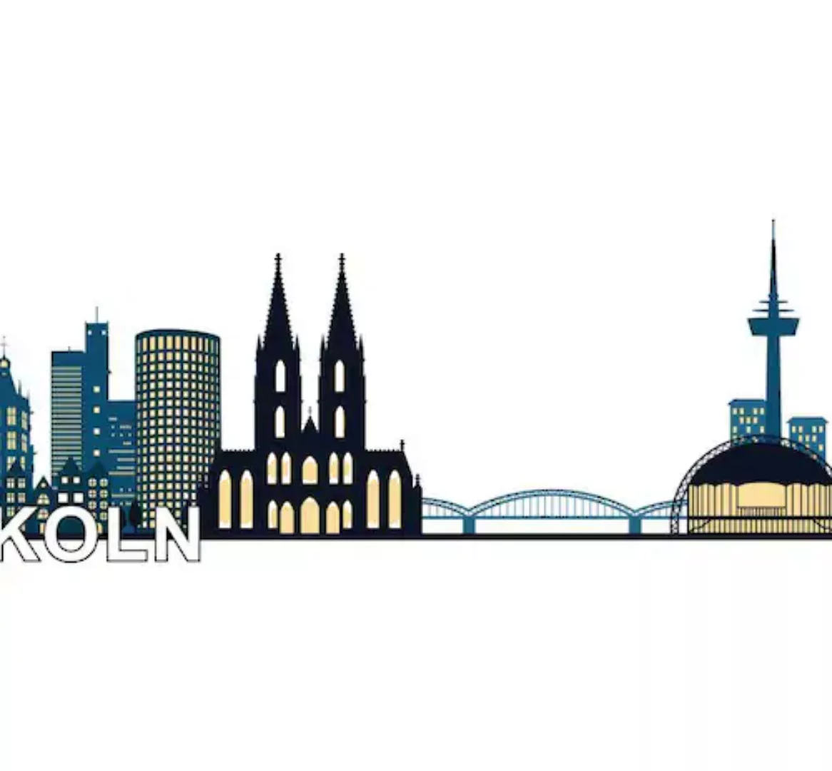 Wall-Art Wandtattoo »XXL Stadt Skyline Köln Fußball 120cm«, (1 St.), selbst günstig online kaufen