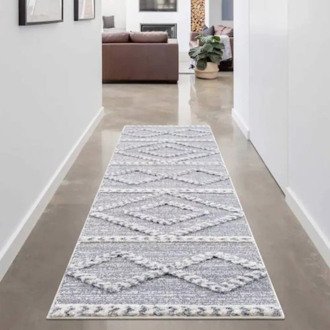 Carpet City Hochflor-Läufer »FOCUS 3022«, rechteckig, 20 mm Höhe, Boho-Tepp günstig online kaufen