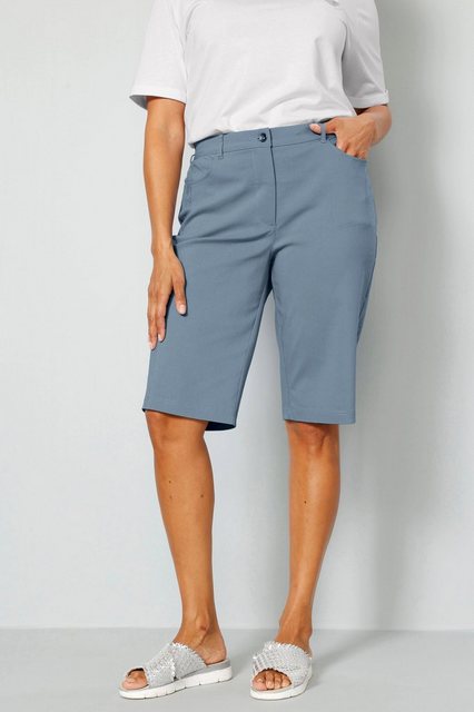 MIAMODA Shorts Bermuda Straight Fit seitlicher Silberdruck günstig online kaufen