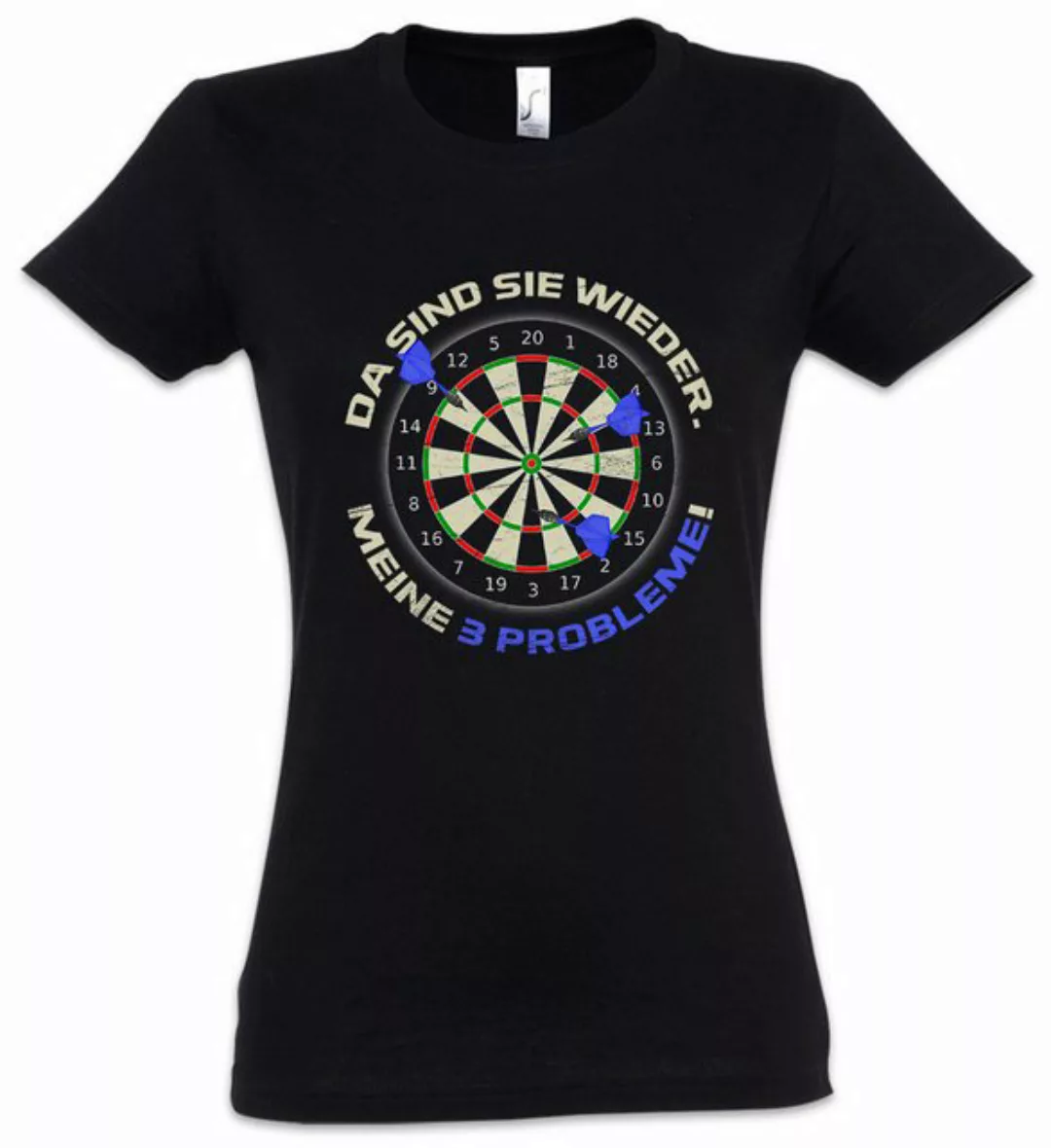 Urban Backwoods Print-Shirt Darts Probleme Damen T-Shirt Dartscheibe Spiel günstig online kaufen