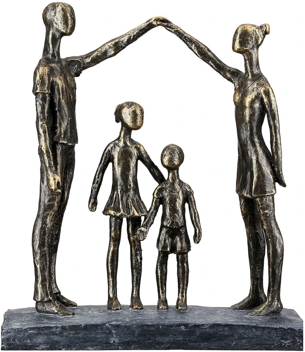 Casablanca by Gilde Dekofigur "Skulptur Familie schützende Hände bronzefarb günstig online kaufen