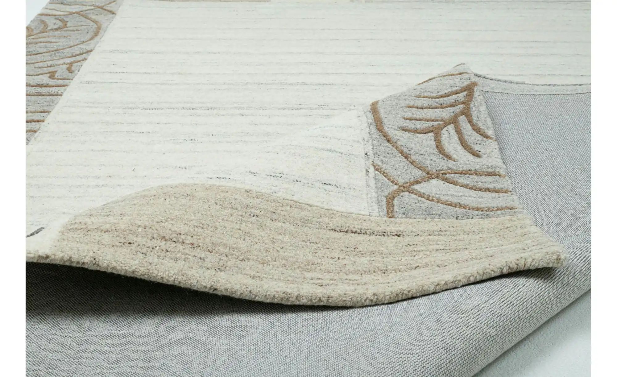 THEKO Wollteppich  Royal Natur ¦ grau ¦ Wolle ¦ Maße (cm): B: 170 H: 1,4 Te günstig online kaufen