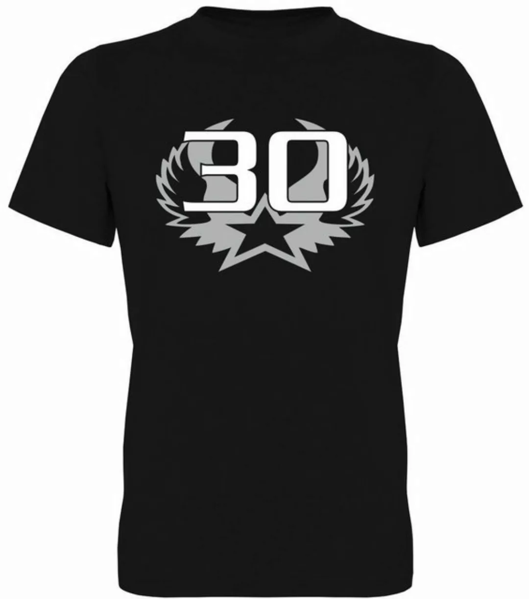 G-graphics T-Shirt 30 – Stern mit Flügeln Herren T-Shirt, zum 30ten Geburts günstig online kaufen