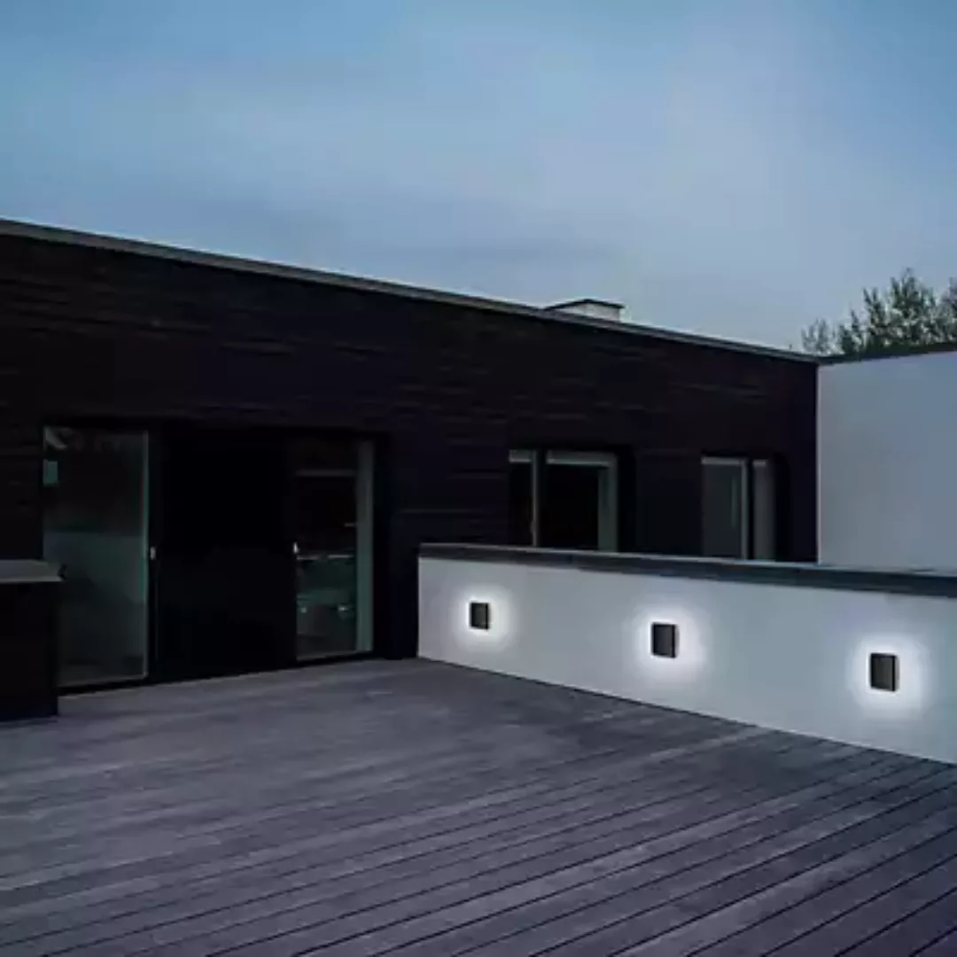 Eckige LED Außenwandleuchte Artego schwarz günstig online kaufen