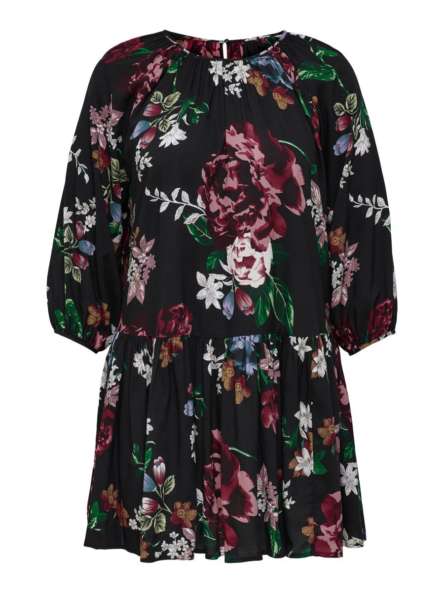 ONLY Curvy Print- Kleid Damen Schwarz günstig online kaufen
