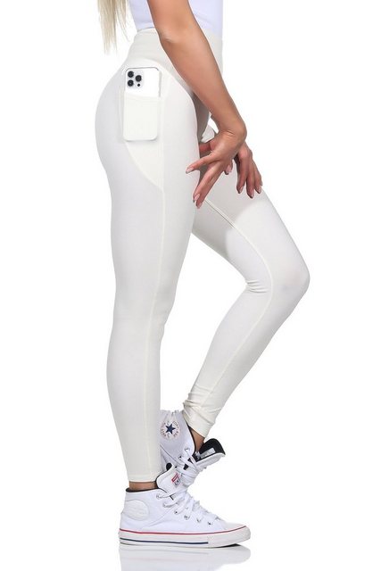 CLEO STYLE Leggings Damen Leggings 9007 2XL/3XL Weiß 9007 günstig online kaufen