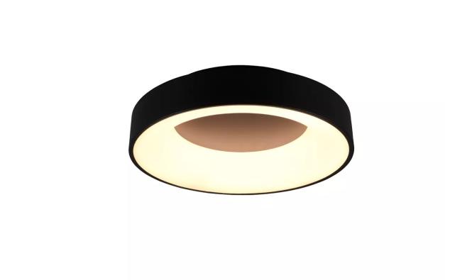 LED-Deckenleuchte ca. 45 cm Switch Dimmer Matt 1 Stück Metall Schwarz günstig online kaufen