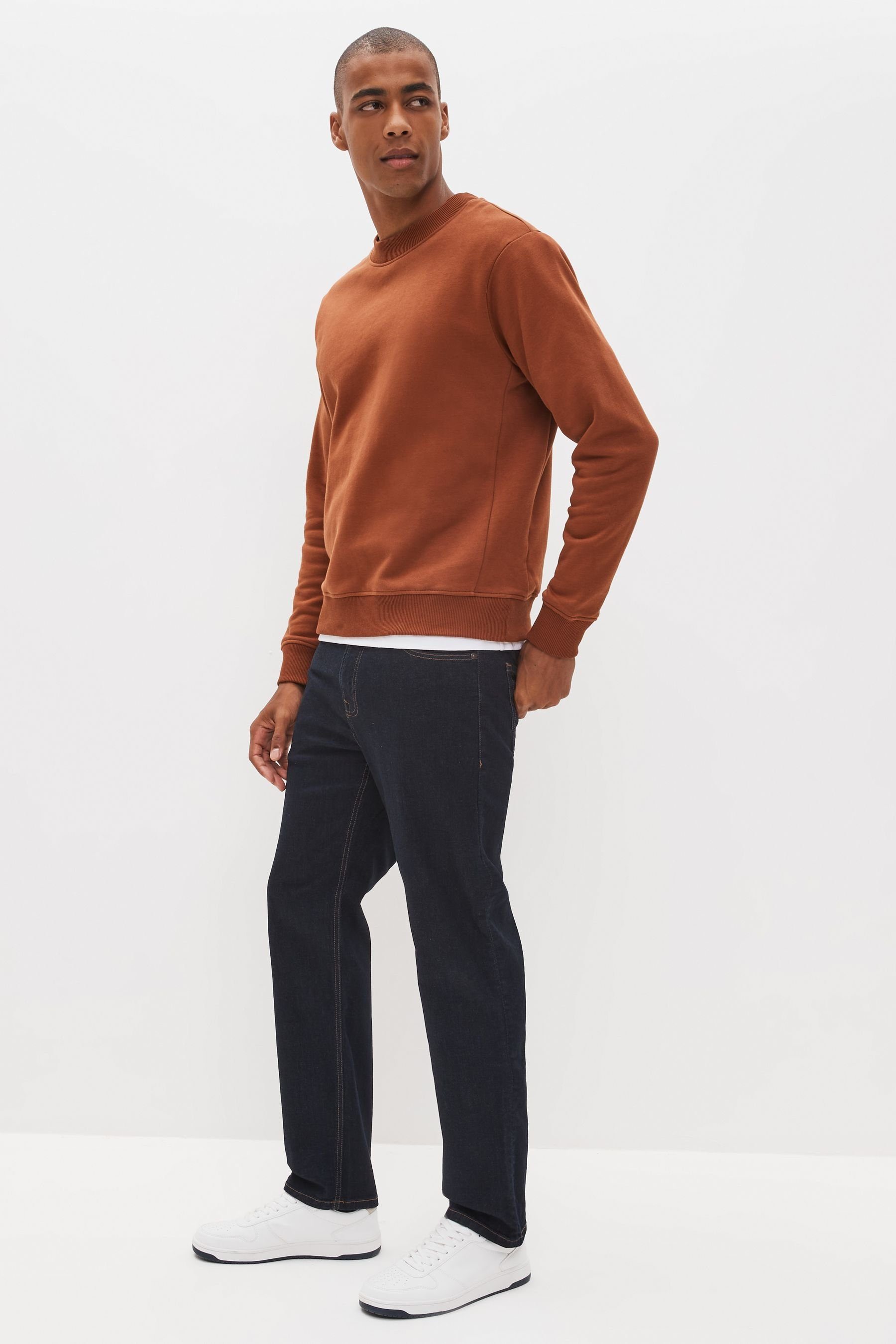 Next Straight-Jeans Straight-Fit Stretch-Jeans mit Gürtel günstig online kaufen