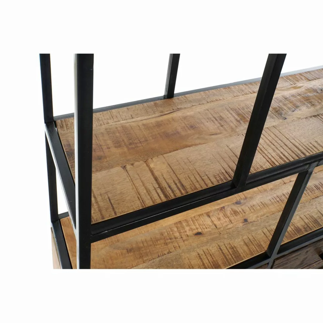 Regal Dkd Home Decor Schwarz Metall Mango-holz Dunkelbraun (100 X 37 X 180 günstig online kaufen