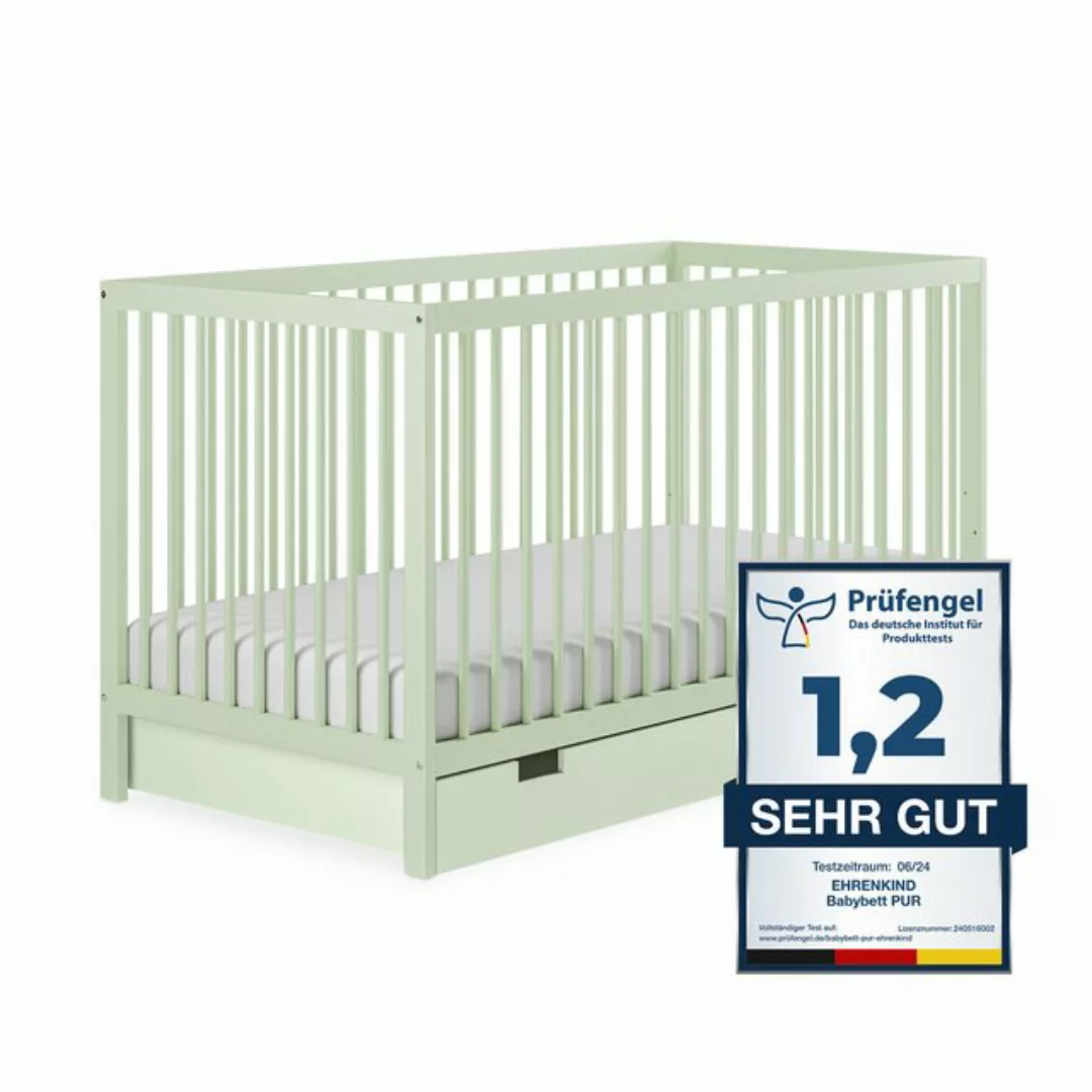 Ehrenkind Babybett PUR aus Buchenholz, Kinderbett 9-Fach höhenverstellbar m günstig online kaufen