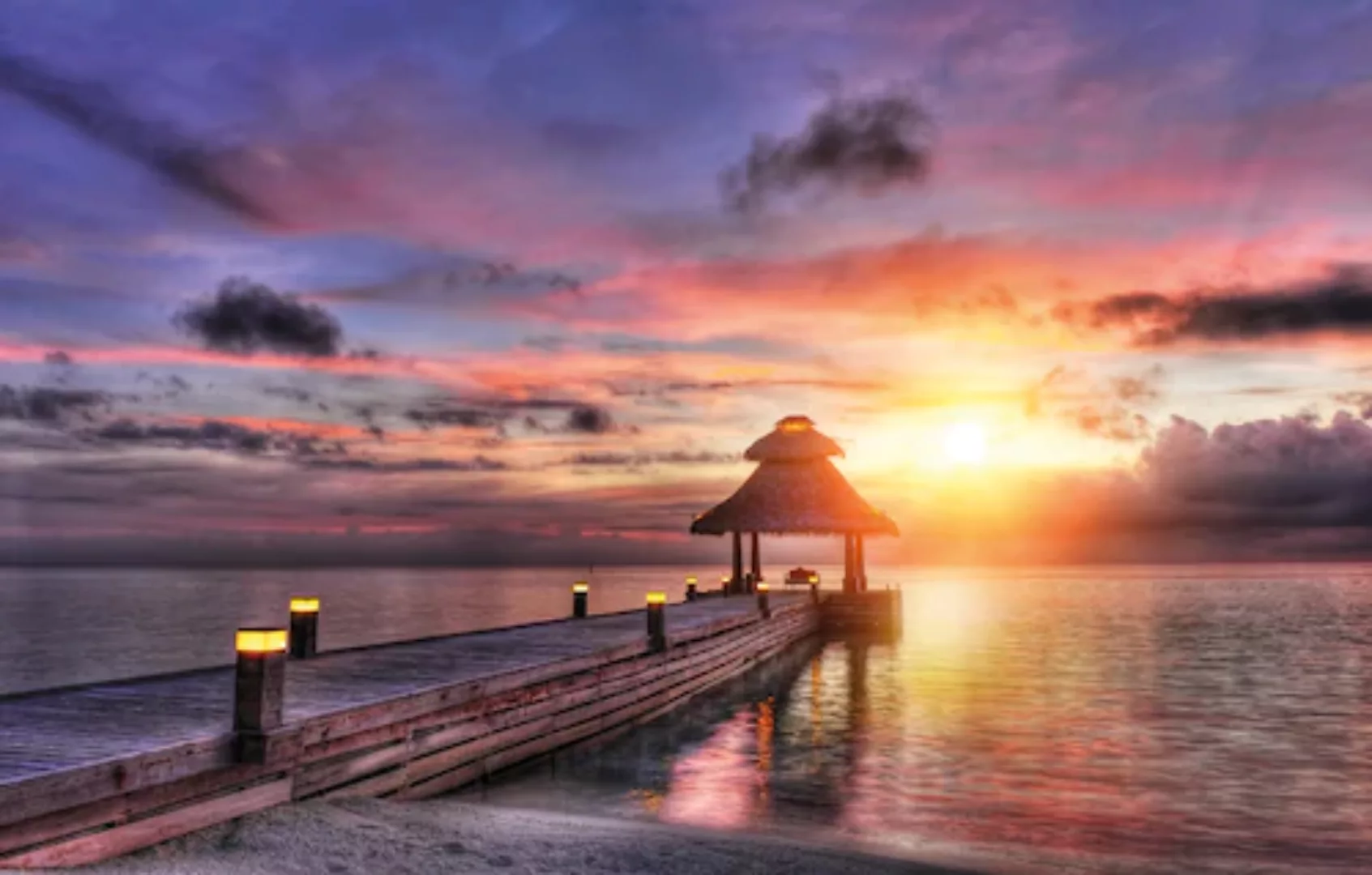 Papermoon Fototapete »Maldives Sunset« günstig online kaufen