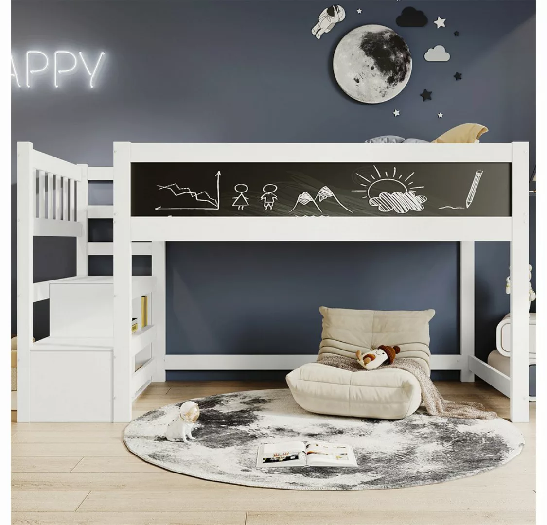 XDeer Etagenbett Kinderbett Hochbett mit Whiteboard&Tafel,Speicherung und, günstig online kaufen