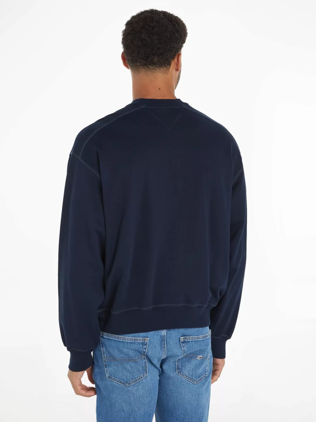 Tommy Jeans Sweatshirt TJM REG S FLAG CREW mit Logostickerei günstig online kaufen