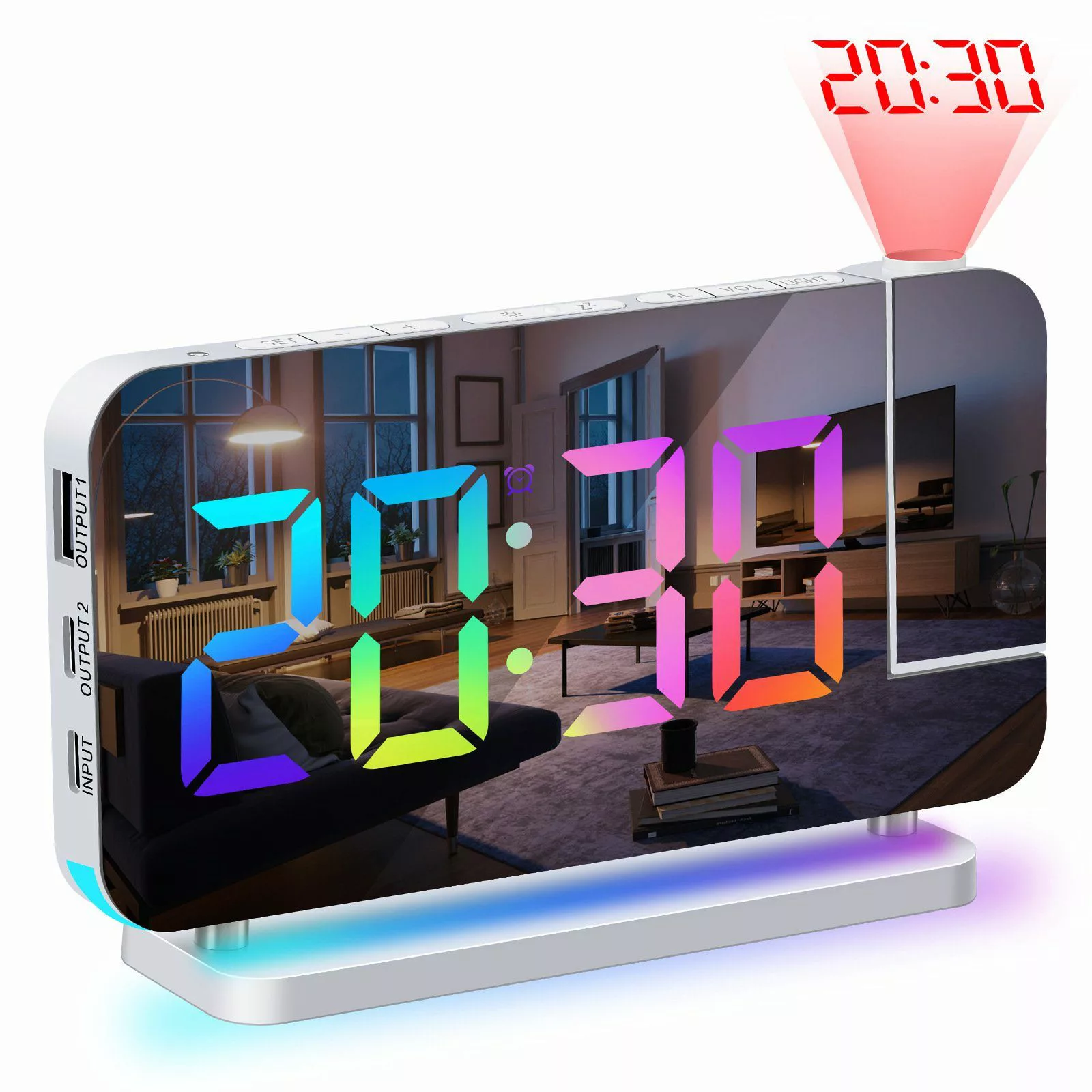 autolock Wecker Wecker Digital,Wecker Mit Projektion,LED-Spiegeluhr günstig online kaufen