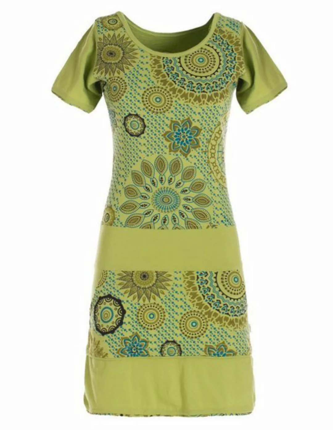 Vishes Sommerkleid Kurzarm Damen Sommer-Kleid Mini-Kleid Tunika-Kleid T-Shi günstig online kaufen