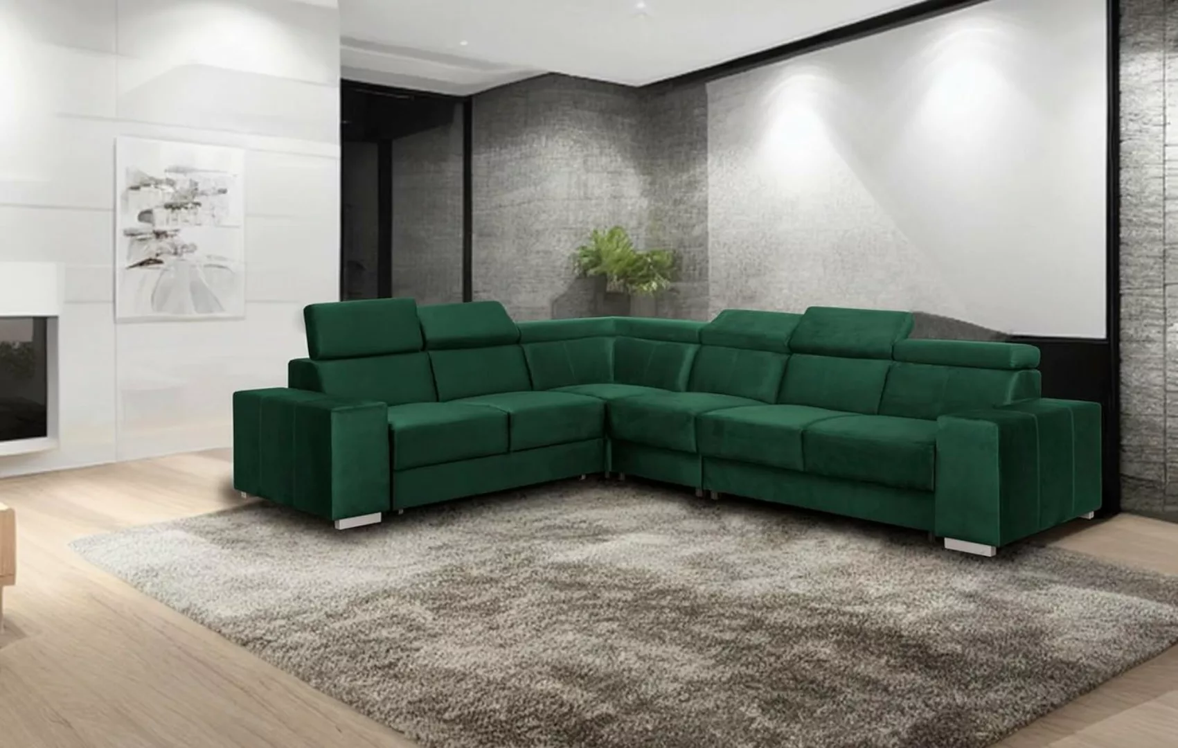 FORNIRO 24 Ecksofa Universal Ecksofa mit Schlaffunktion und Bettkasten, 330 günstig online kaufen