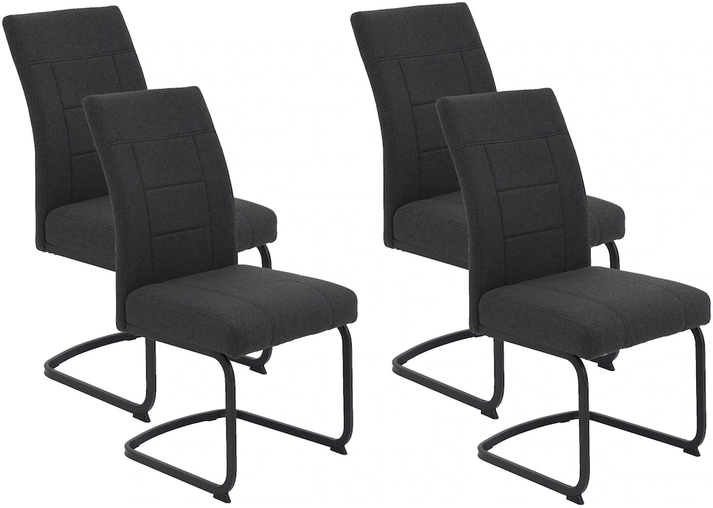 HELA Freischwinger "BRINDISI, Esszimmerstuhl", (Set), 4 St., Webstoff-Flach günstig online kaufen