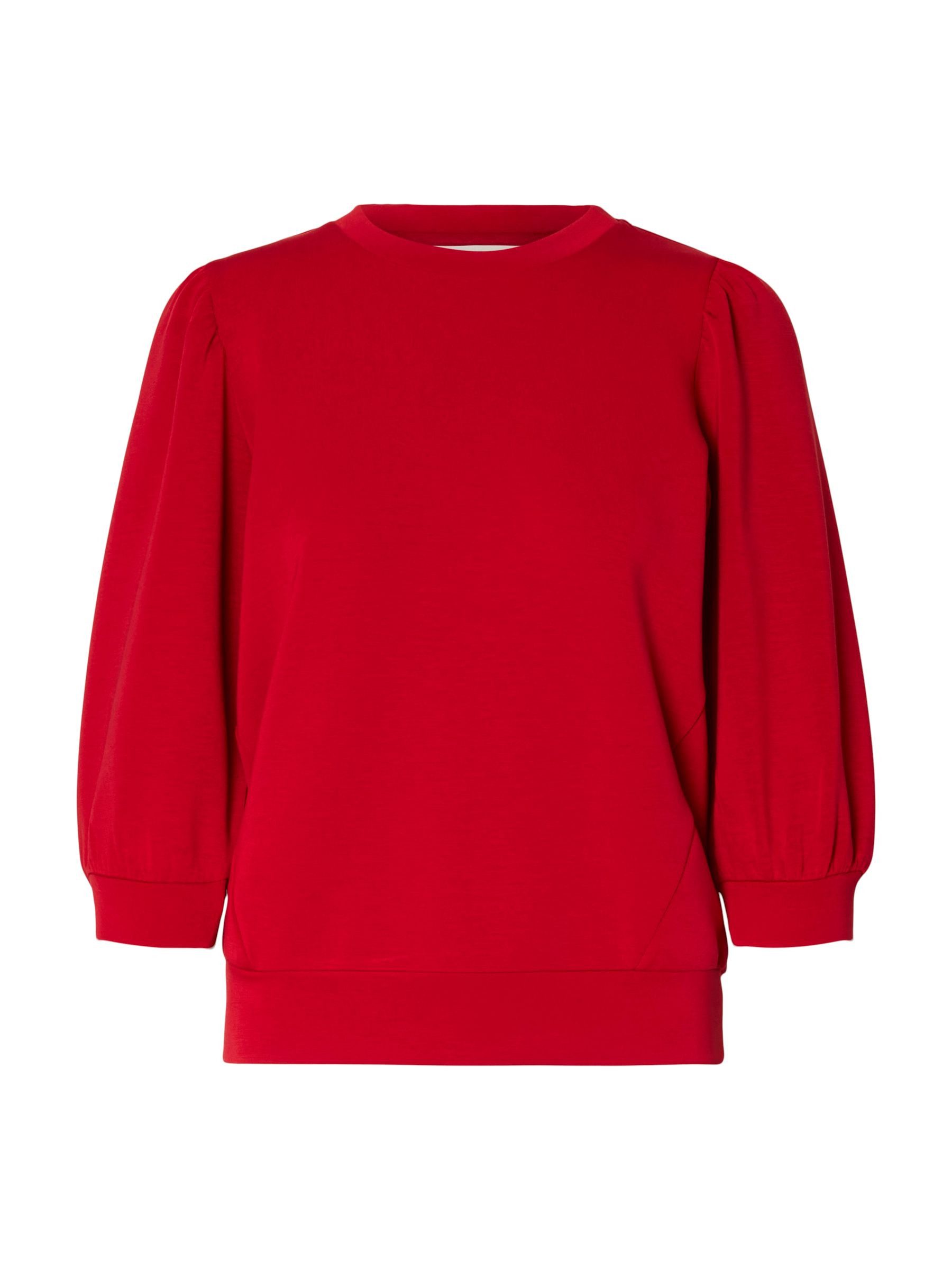 SELECTED FEMME Blusenshirt locker geschnitten Rundhalsausschnitt günstig online kaufen