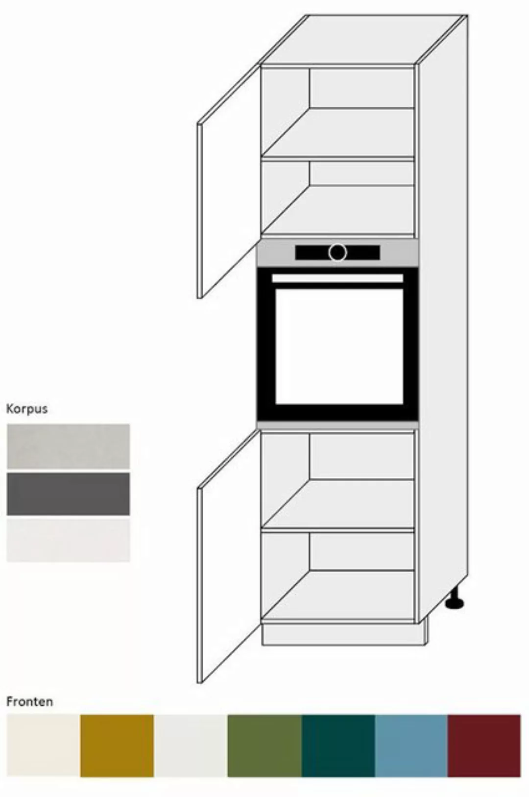 Feldmann-Wohnen Backofenumbauschrank Rimini (Rimini, 1-St) 60cm Front- und günstig online kaufen