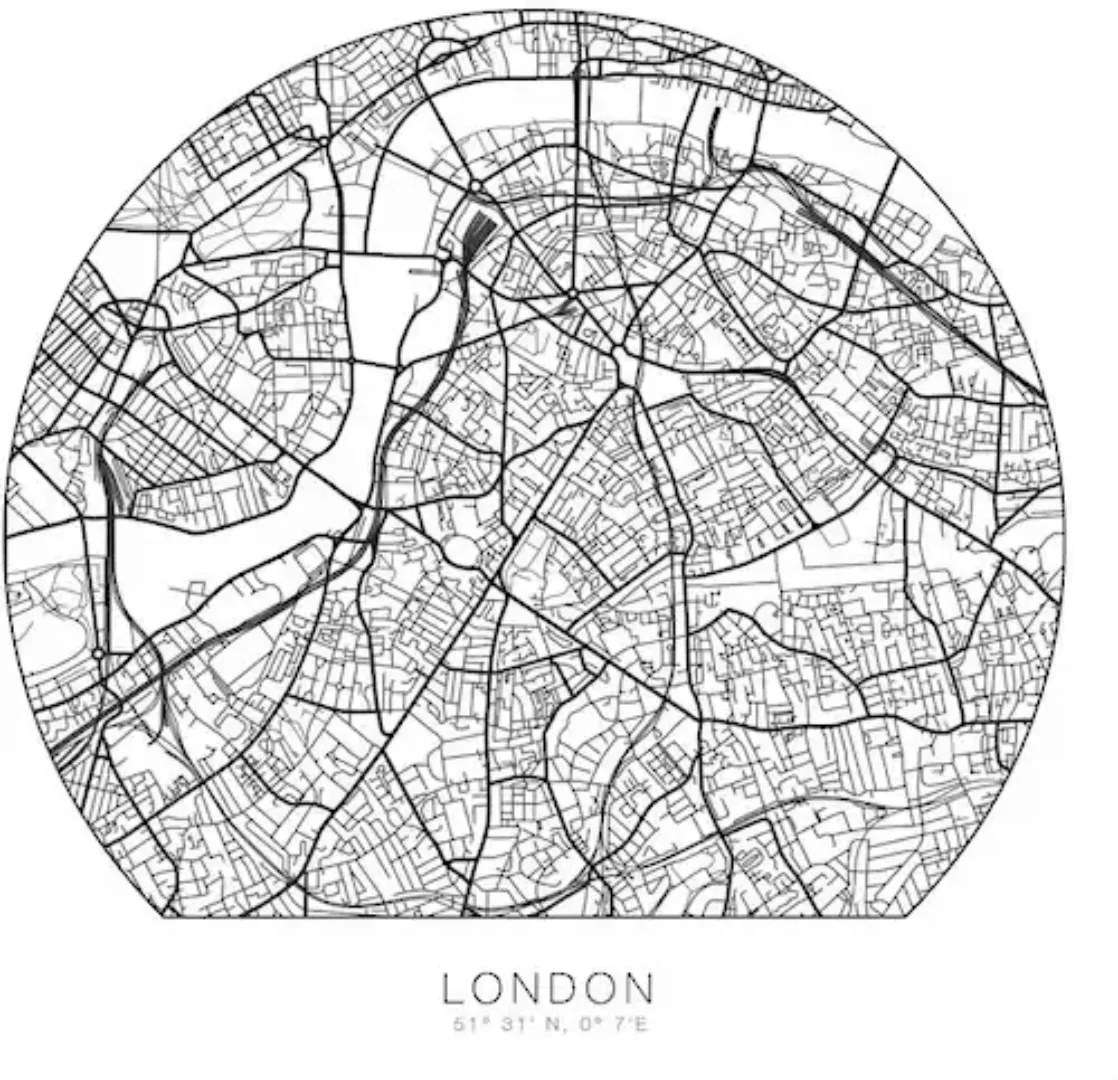 Wall-Art Wandtattoo »London Stadtplan selbstklebend«, (1 St.), selbstkleben günstig online kaufen