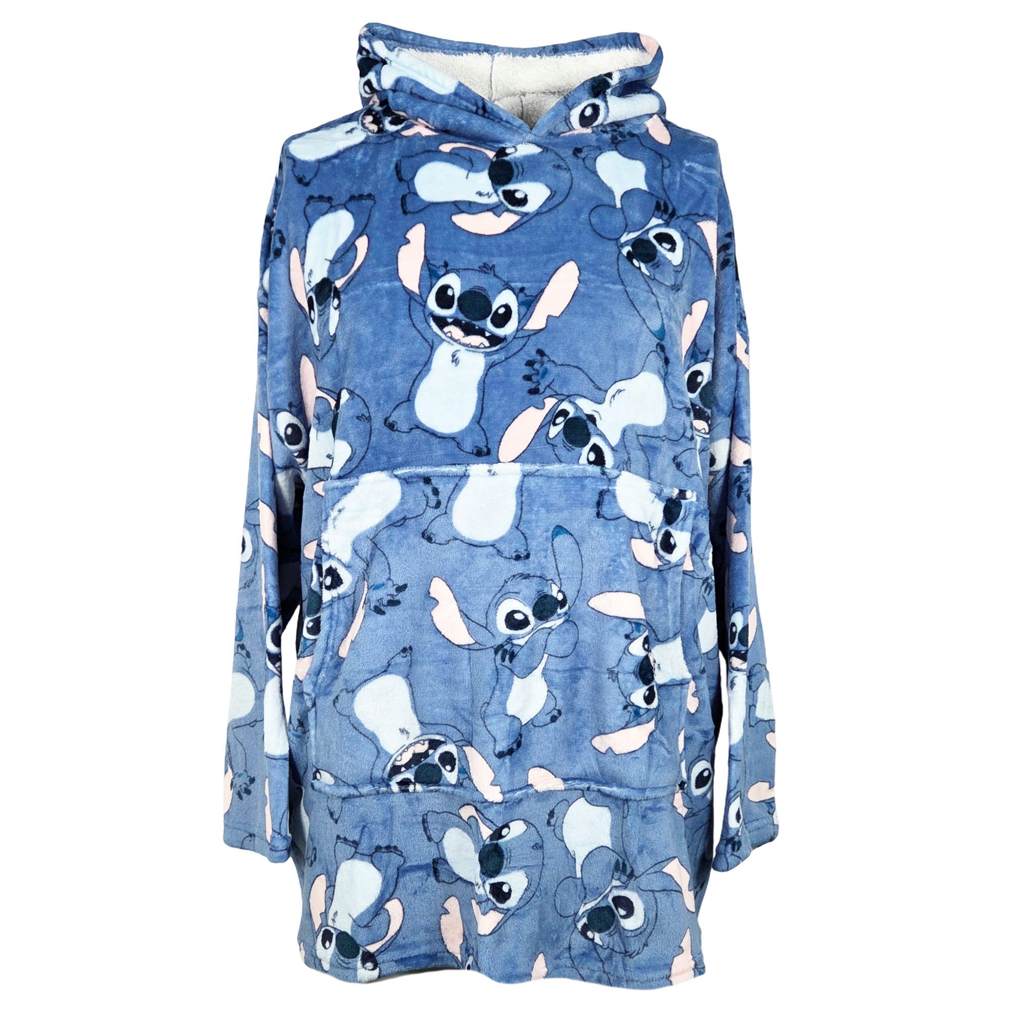 Wohndecke Disney Stitch Kuschelponcho mit Ärmeln günstig online kaufen