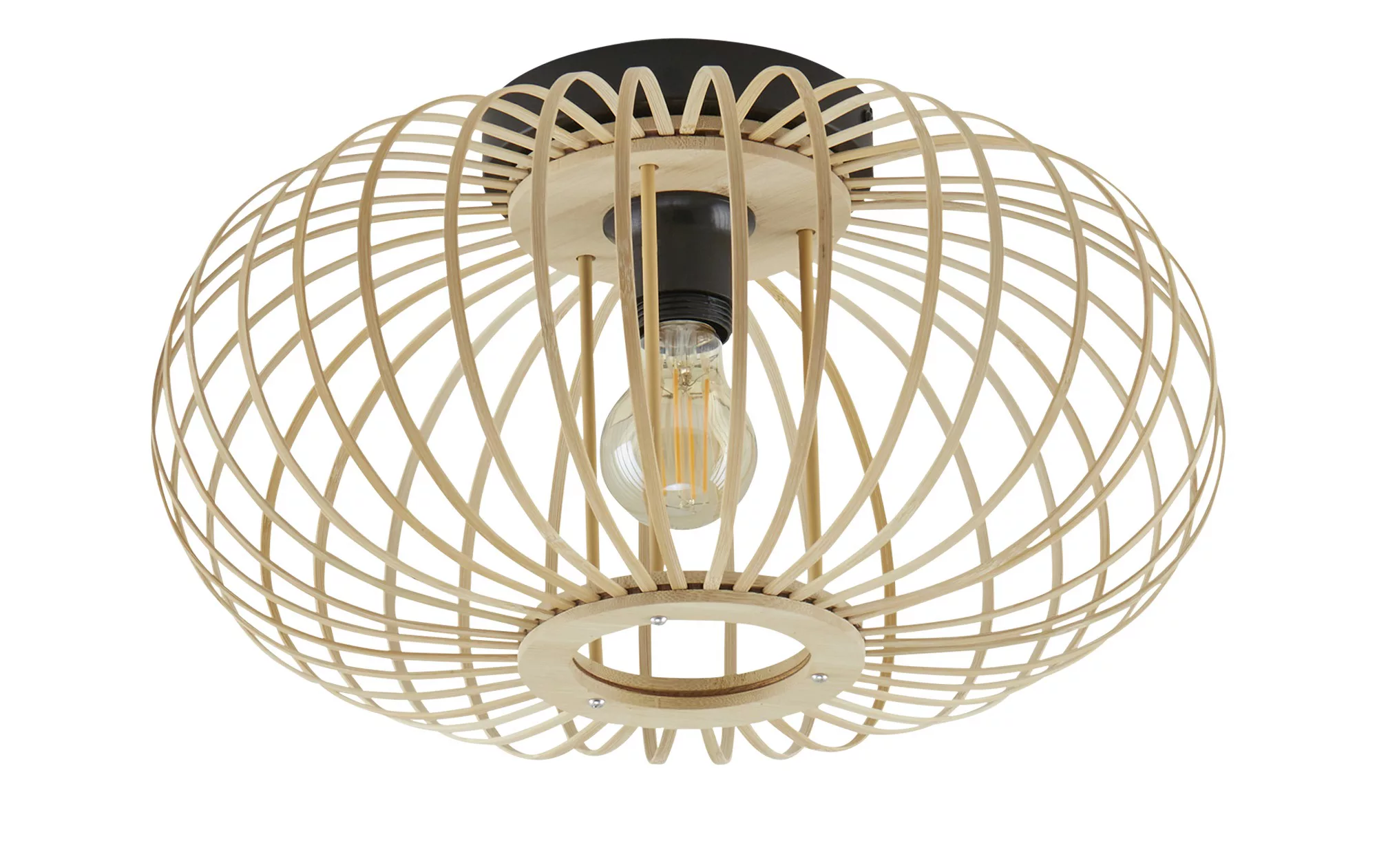 Deckenlampe Racoon aus Holz, dünne Streben, Ø 40cm günstig online kaufen
