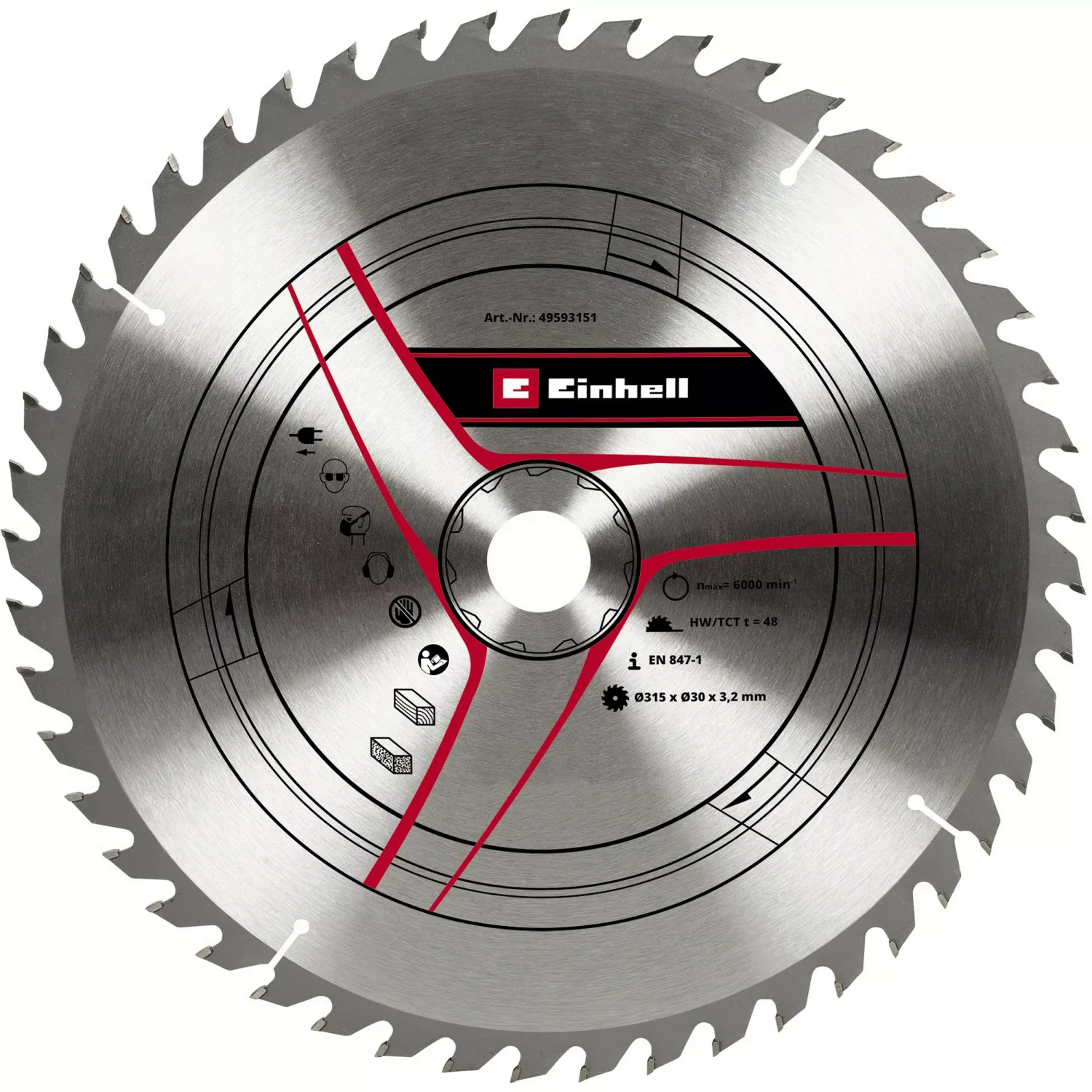 Einhell Accessory Sägeblatt HM Ø 315 mm x 30 mm x 3,2 mm Z48 günstig online kaufen