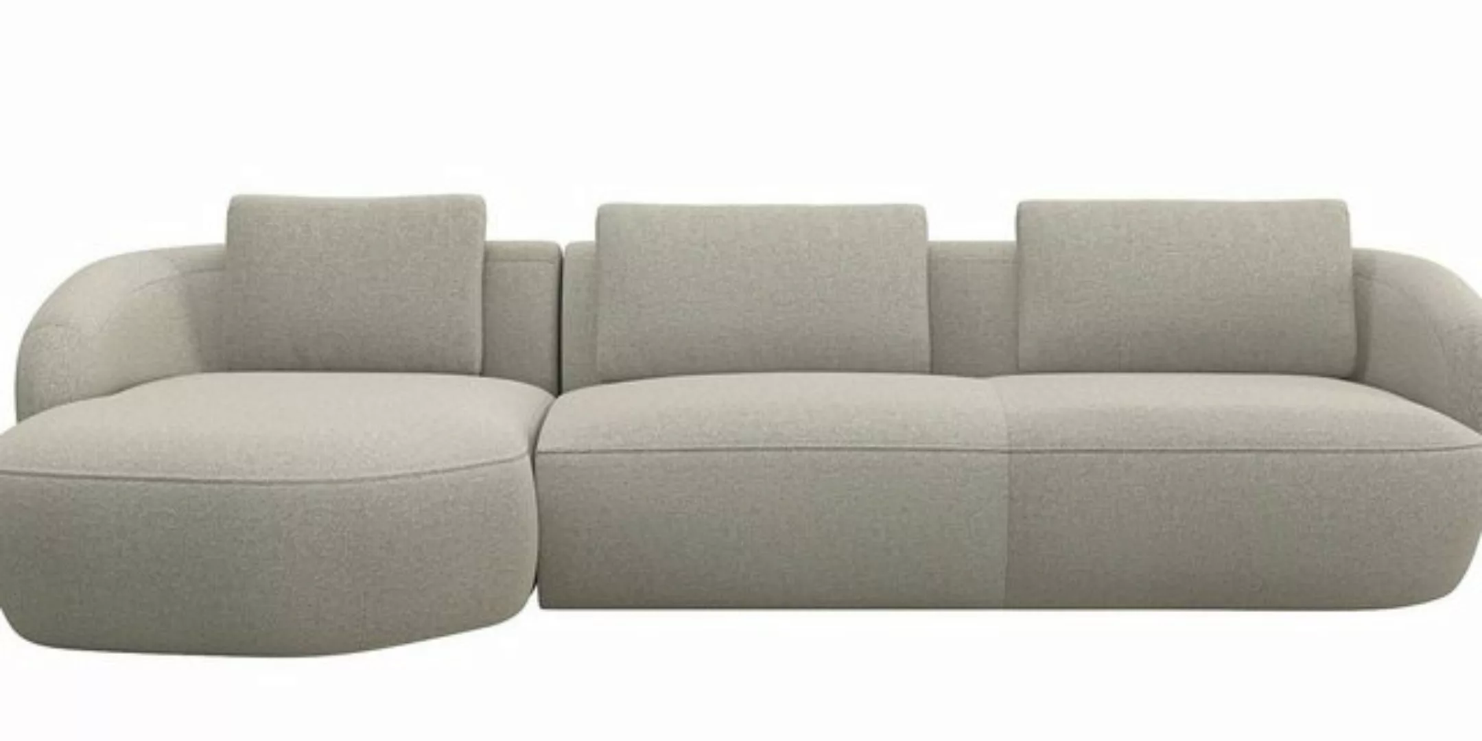 FLEXLUX Wohnlandschaft Torino, rund, L-Form, Sofa-Ecke mit Recamiere, Longc günstig online kaufen