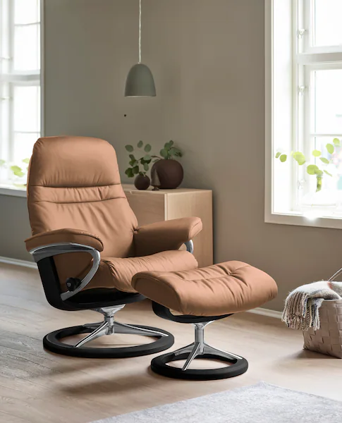Stressless Relaxsessel "Sunrise", (Set, Relaxsessel mit Hocker), mit Signat günstig online kaufen