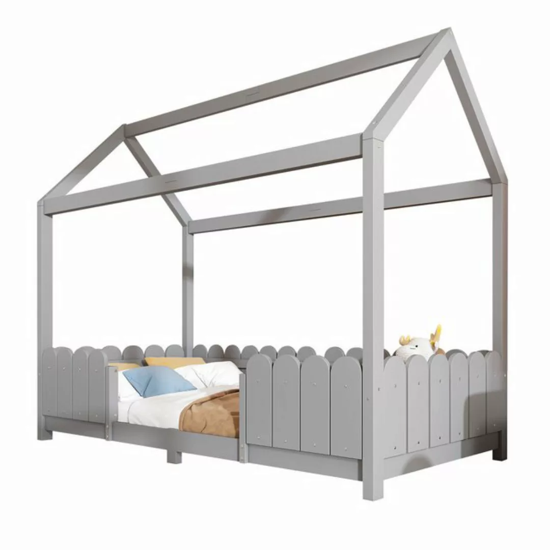 Flieks Kinderbett, Einzelbett Hausbett Kiefernholz 90x200cm günstig online kaufen