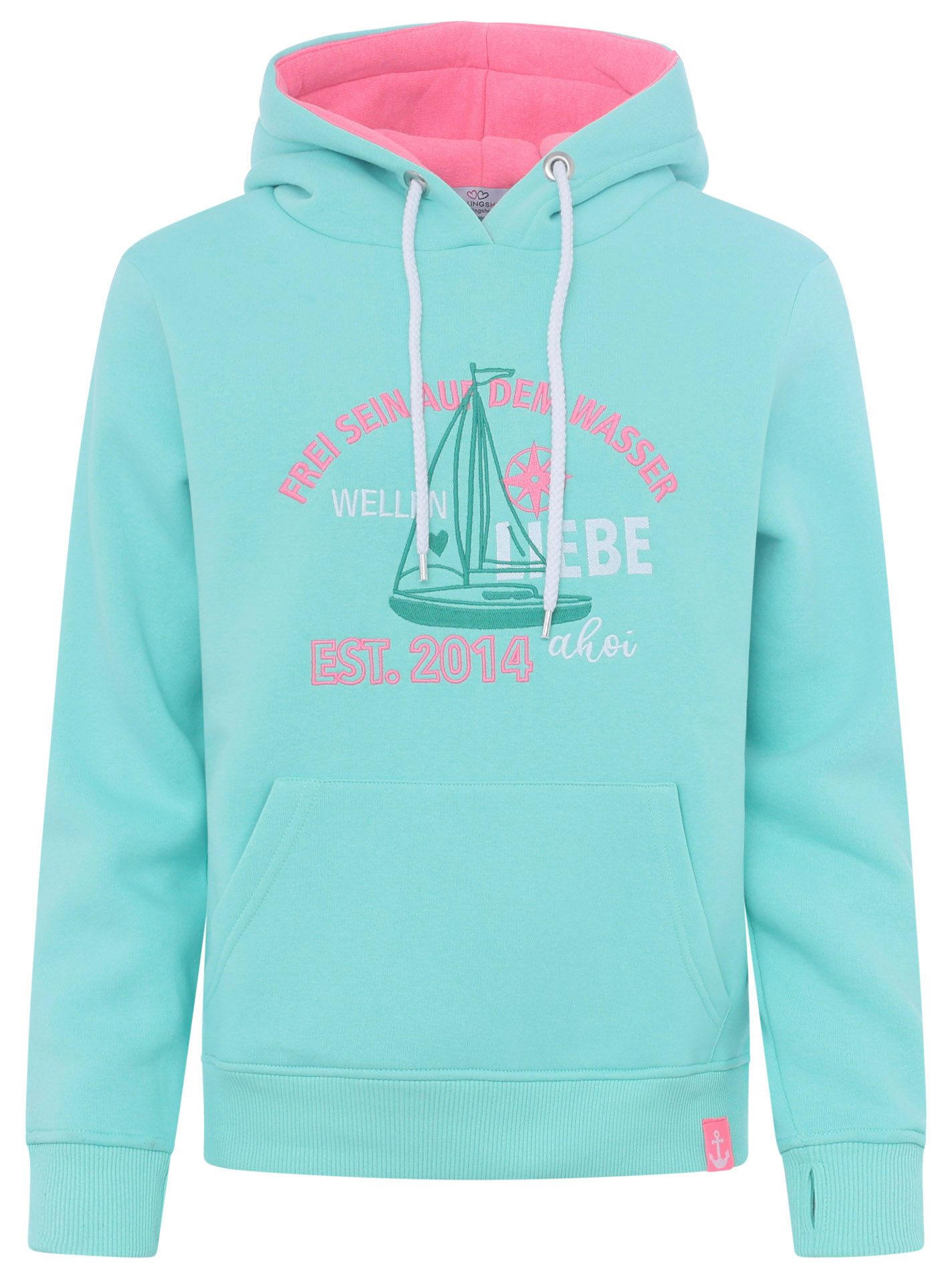 Zwillingsherz Hoodie "Frei sein" mit maritimen günstig online kaufen